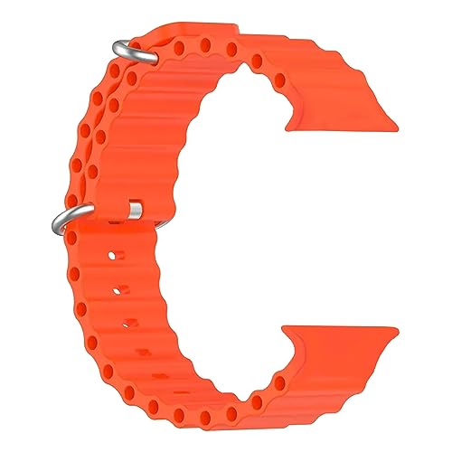 Image of ACM Watch Strap Slide 42mm 44mm 45mm 46mm 49mm Silicone Smart Belt Compatible with Boat Wave Elevate Smartwatch Classic Band Orange