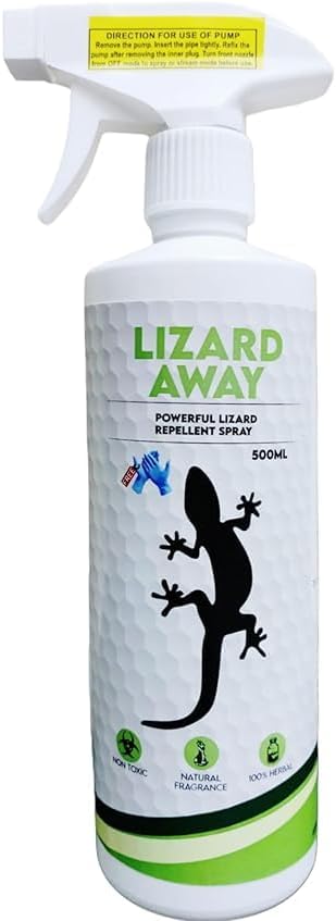 Lizard Repellent Spray,250ml Powerful spray with Instant action, Long Lasting Natural Fragnance Organic Herbal Natural Spray, Non toxic
