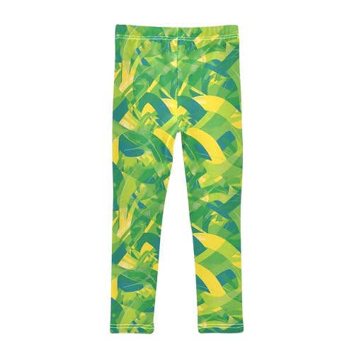KLL Green Camouflage Texture Illustrations Toddler Girls' Cotton Leggings Stretch High Waisted Dance Pants Sports2