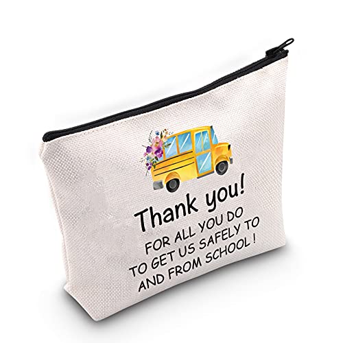 TOBGBE Bus Driver Gift End Of Term Bus Driver Gift Bus Driver Makeup Bag Bus Driver Appreciation Gift Bus Driver Retirement Cosmetics Bag (safely bus)
