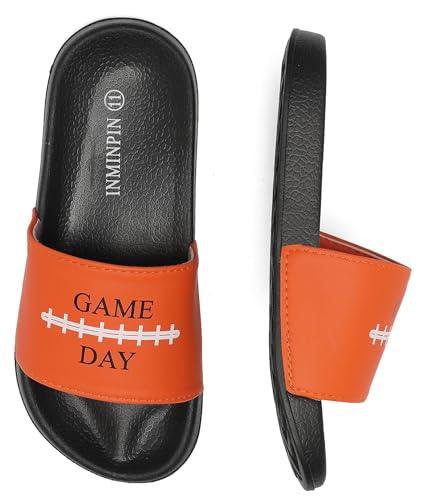 Image of INMINPIN Kids Boys Girls Ball Sprots Slides Sandals Ultra Comfortable Beach Pool Shower Shoes House Slide Indoor Outdoor for Sports Fan