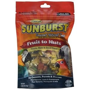 Higgins Sunburst Fruits To Nuts Gourmet Treats For Conures, Parrots & Macaws