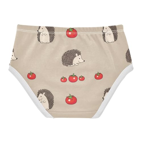 Cute Hedgehog Tomatoes Brown Girls Underwear Toddlers 2t Cotton Little Girl Panties Personalized Briefs Underpants2