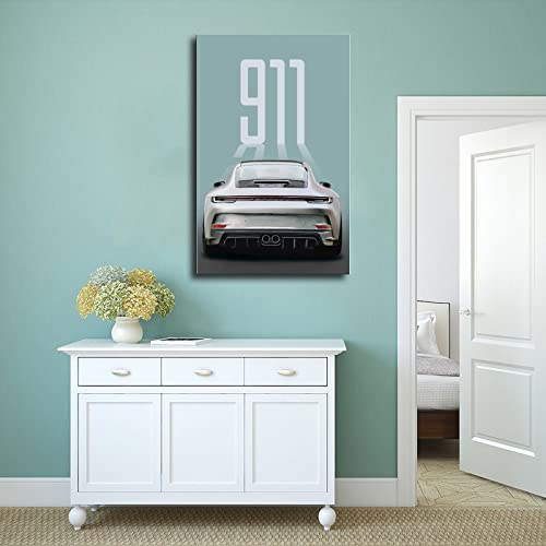 Kamuff Car Poster Walls Canvas 911 Gt Turbo Carrera Posters Wall Art Canvas For Boys Room Banner For Mancave Garage Bedroom Unframe-Style 12X18Inch(30X45Cm) #TOP3