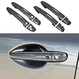 YINGTUU for Mazda 2 3 6 CX-3 CX-5 CX-9 Accessories Car Door Handle Cover Sport Trims Exterior Protection with Smart Auto Lock Holes Carbon Fiber Pattern