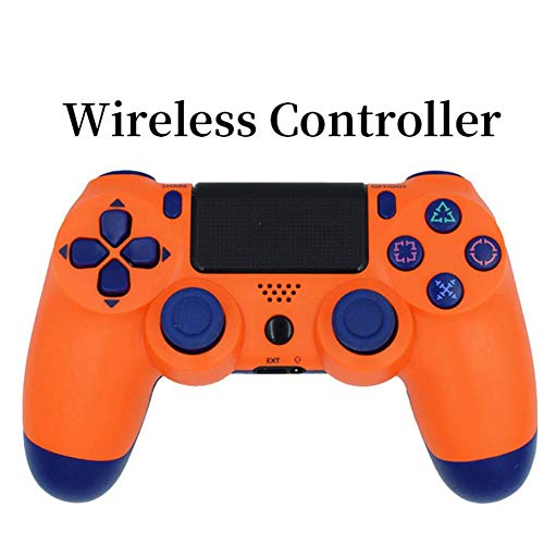 Preisvergleich Produktbild Ps4 Gamepad Standard-Controller Gamepad Dual Vibration Bluetooth-Griff Joystick, Ergonomischer Drahtloser Bluetooth Spiel-Controller VerfüGt üBer Led-Beleuchtung Und Vibration Funktionen Sunsetorange