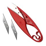 DIYEAH Edelstahl Schneiderschere mit Doppelklinge für Stoff und Garn Präzise Handnähschere...