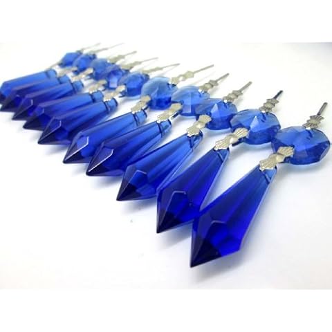 Sun Cling® Chandelier Icicle Crystal 38mm, Pack of 20 (Blue) Cover