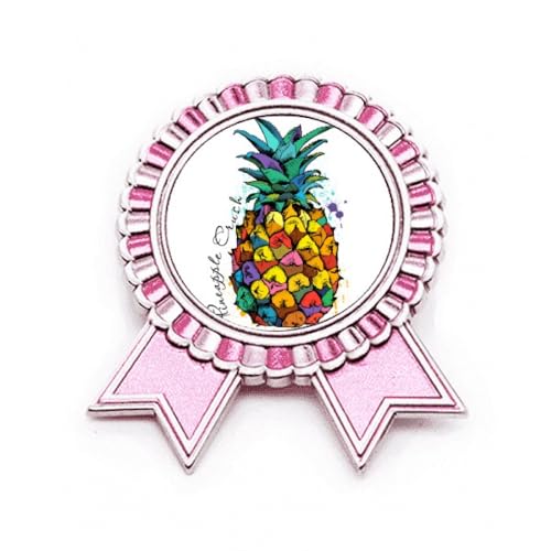 Broche fruit tropical rose en métal taille M, un bijou poétique plein de douceur