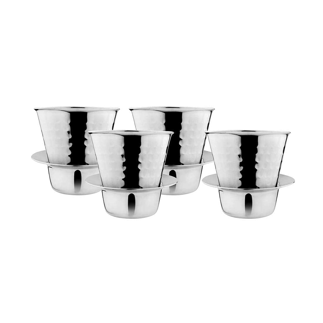 Stainless Steel Hammered Dabra Coffee Set