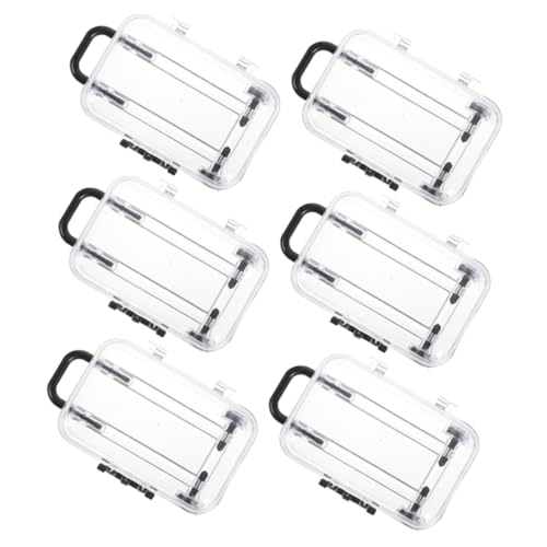 minkissy 6個 透明ミニ行李箱喜糖ボックス 小型パ ーボックス 結婚式用ンテーマパーティー向け ディ収納ケース