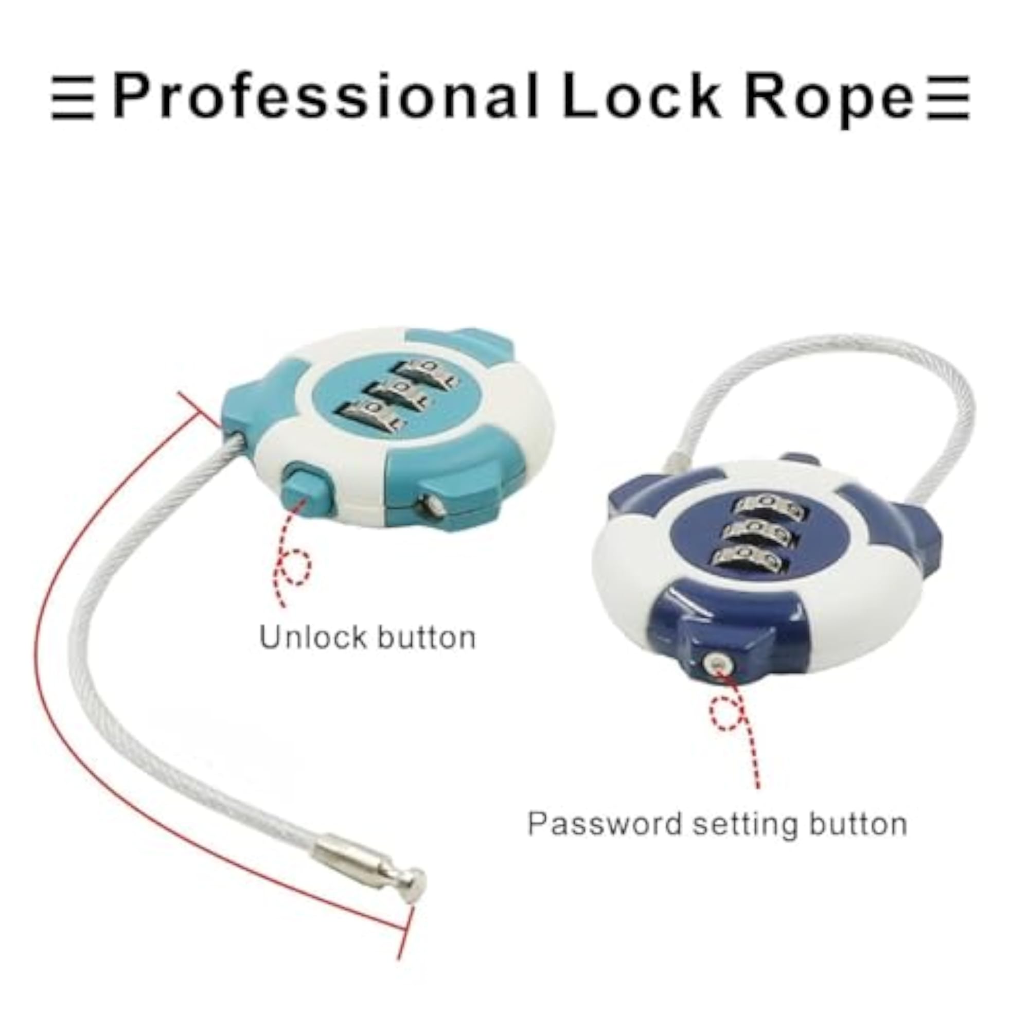 Combination Padlock for Gym Lockers and Luggage