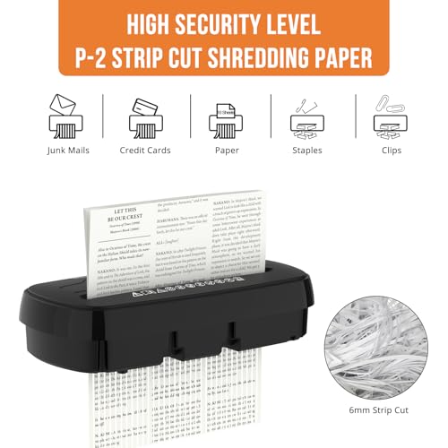 Woolsche SD108P 10-Sheet Strip Cut Paper Shredder の商品画像 2