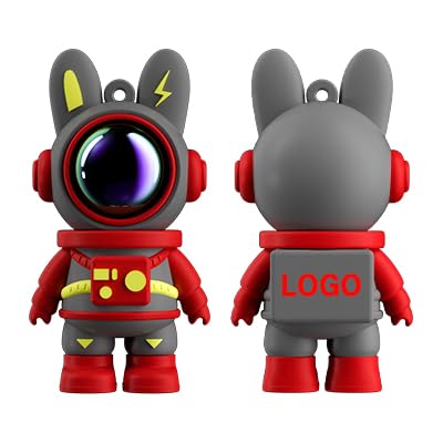 Custom Personalized Flash Drive, Bilious Cute Space Rabbit Style USB 3.0 Thumb Drive(64G-3.0, Red-Custom)-picture-30