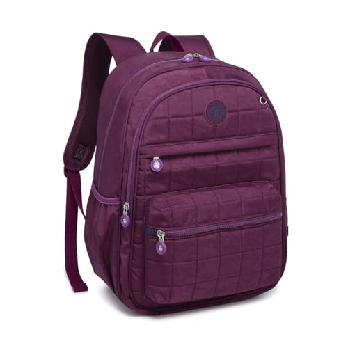 Mochila Escolar Feminina Kika Costa Notebook Juvenil Trabalho (Roxo)