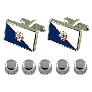 Select Gifts Hemdjurk Studs Osorno City Chili Vlag Manchetknopen