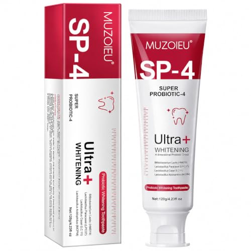 SP-4 Probiotic Whitening Toothpaste 4.23 Oz Ultra+ Probiotic-4 Toothpaste for Bright-Looking Smile and Fresh Breath (4.23 Oz Pack of 2)