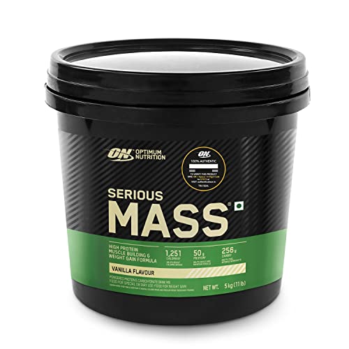 OPTIMUM NUTRITION (ON) Serious Mass Gainer powder (Veg) - 5 kg (Vanilla), Vitamins & Minerals, High Protein High Calorie Weight Gainer with 3gm Creatine (B0B3DX936B) Amazon Price History, Amazon Price Tracker