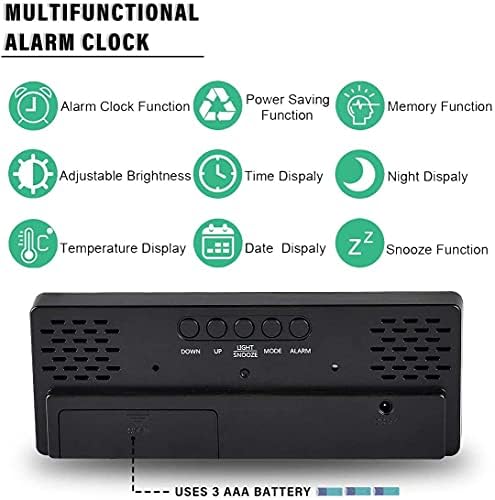 LED Mirror Alarm Clock,HD Digital Alarm Clock with Two Power Modes and Snooze Mode,3" Led Display with 2 Dimming Mode for Bedroom Living Room Home Decor and Office Best Festival Gift