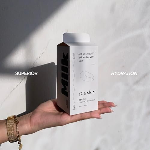 Image of 52 Sundaze Body Glazing Milk SPF 50 PA++++ | Hydrating Sunscreen Body Lotion with Oat Milk, Ceramides & Niacinamide | Lightweight Quick-Absorbing Formula | Non-Sticky, Non-Greasy Finish | Reduce Tan | No White Cast | All Skin Types | 200 ml