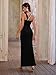 Angel-fashions Women's One Shoulder Ruched Gold Sequin Slit Pelumn Black Prom Evening Dress Size 14