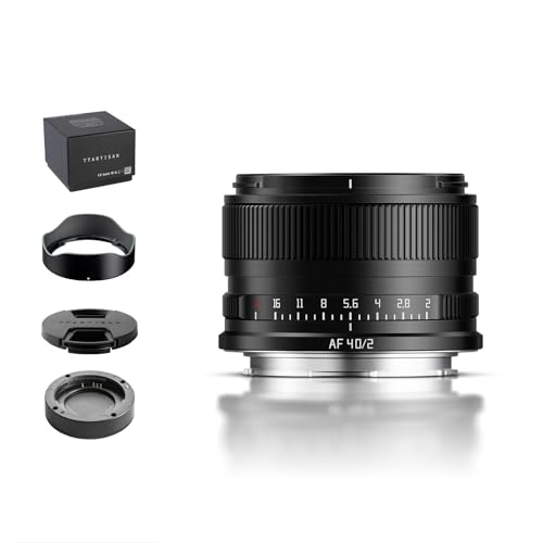 TTARTISAN 40mm f/2 AF Lens for L Mount Full Frame 40mm f2 Auto Focus Prime Lenses for L-Mount SL SL2 SL2-S SL3 S1 S1R S1H S5 S5M2 S5M2X FP FPL (Black)
