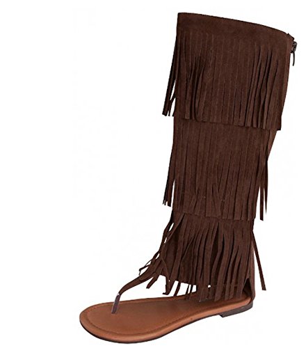 fringe moccasin sandals