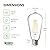 Sunco Lighting 4 Pack Dusk to Dawn Light Bulbs LED Edison 3000K Warm White 7W Equivalent 60W Vintage Styled ST64 Extra Bright Automatic Bulb, 800 LM, E26 Base, Light Sensing Outdoor UL, Energy Star