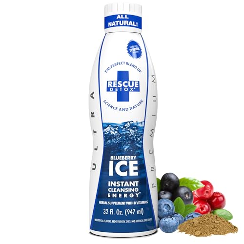 Rescue Detox ICE - Blueberry Flavor | Maximum Strength (32oz) (32oz Blueberry)