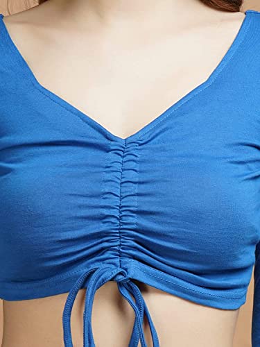 Image of Casual Regular Sleeves Solid Women Crop Top
