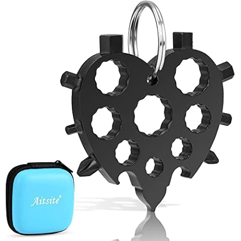 Aitsite Snowflake Multitool, Christmas Gifts for Men, 20 in 1 Snowflake Tools for Dad, Him, Husband, Boyfriend, Grandpa(Heart Black) Cover