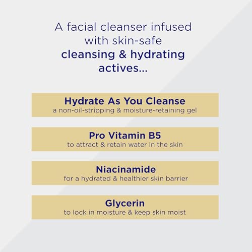 Image of Undry Hydrating Facial Cleanser | Gentle Deep-Cleansing Gel with Pro-Vitamin B5, Niacinamide & Glycerin | For Dry Skin | Dermatologically Tested | 100ml