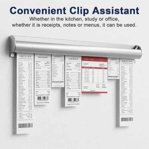 Image of 2 Pack Ticket Holders Receipt Holder for Restaurant, with Receipt Ticket Clip pins, No Drill Restaurant Order Ticket Holders for Kitchen Office Walls Refrigerator Home Pubs Bars Cafes16 Inch