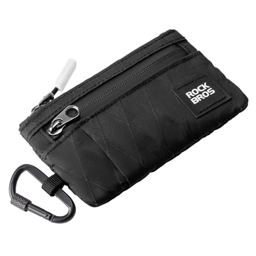 ROCKBROS Kleine Geldbörse Kartenetui, Multifunktional Brieftasche Slim Portemonnaie für Damen Herren Partitionsspeicher Kreditkarten Bargeld Schlüsselhalter