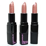 KLEANCOLOR 3 x # 718 ICED BRANDY/PINK GOLD CREAM SOFT COLOR LIPSTICK + Free ZipBag