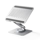 ORICO Laptop Ständer Höhenverstellbar mit 360° Drehsockel, Faltbarer Ergonomischer Notebook Ständer aus Aluminium, Kompatibel mit MacBook Air/Pro, 13-17,3' Laptops & Tablets - ST10, Silber