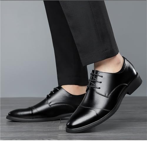 Men's Lace-Up Low Top Leather Shoes Casual Business Formal Dress Shoes for Office and Daily Wear4