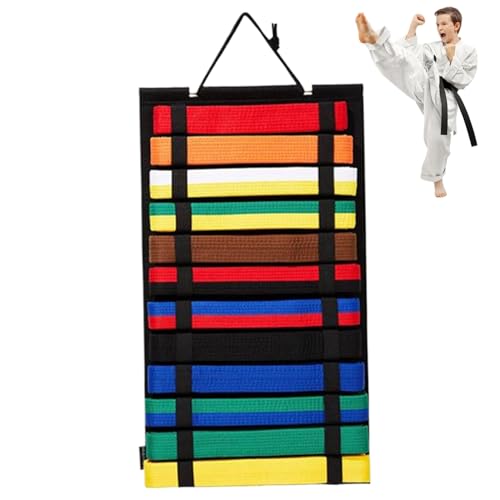 Soporte de cinturones de Karate a prueba de polvo para organizar cintas sueltas de Taekwondo