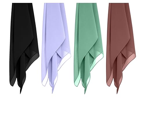 Image of Premium Georgette Hijab for Girls & Women | Lightweight and Breathable | Combo Pack of 4 | 180 cm x 70 cm