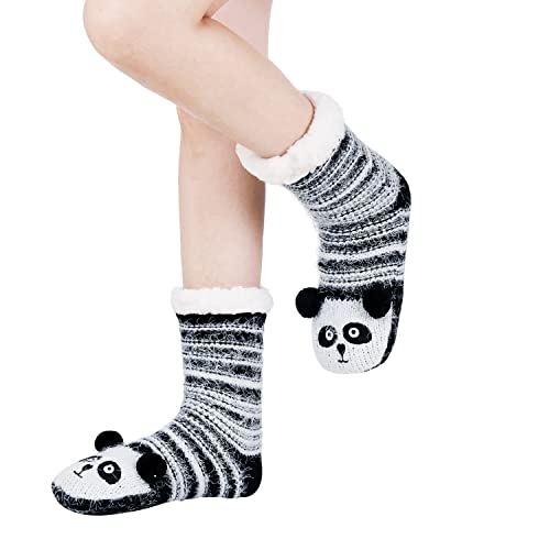 Image of Chassic Sherpa Lined Slipper Socks for Women, Non-Slip Cozy Winter House Socks, Soft Fuzzy Socks, Christmas Gifts for Women & Ladies Stocking Stuffers