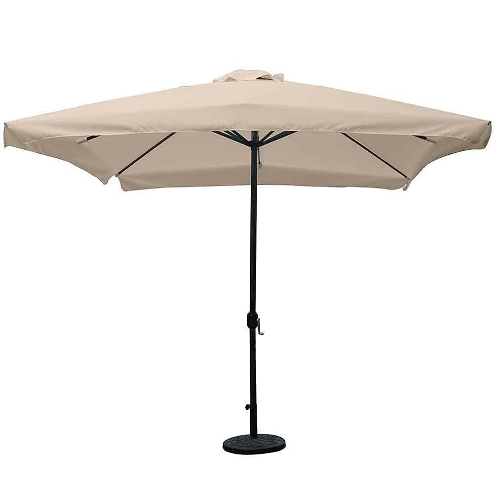 BAKAJI Ombrellone da Giardino 3x3 Mt Palo Centrale in Acciaio Struttura 8 Stecche Sistema Air Vent Arredamento Gazebo Piscina Terrazzo Ambienti Esterni Tortora