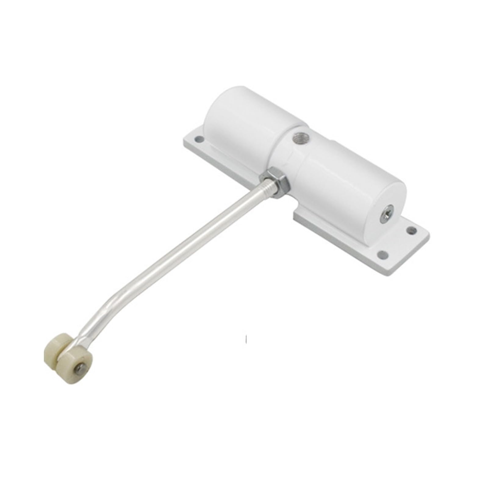 Door Closer, Spring Buffer Automatic Door Closer Adjustable Speed Silent Soft Hind,Commercial & Home Use(Round-White)