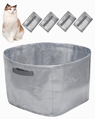 4 Pack Reusable Litter Liners A Compatible with Cat Litter