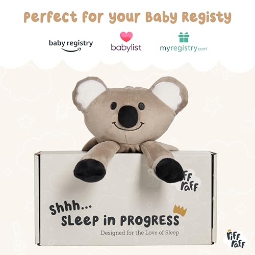 Image of Riff Raff Baby Sleep Toy Soother - Musical Plush Koala with White Noise & Lullaby - Lovey Security Blanket for Newborns & Infants