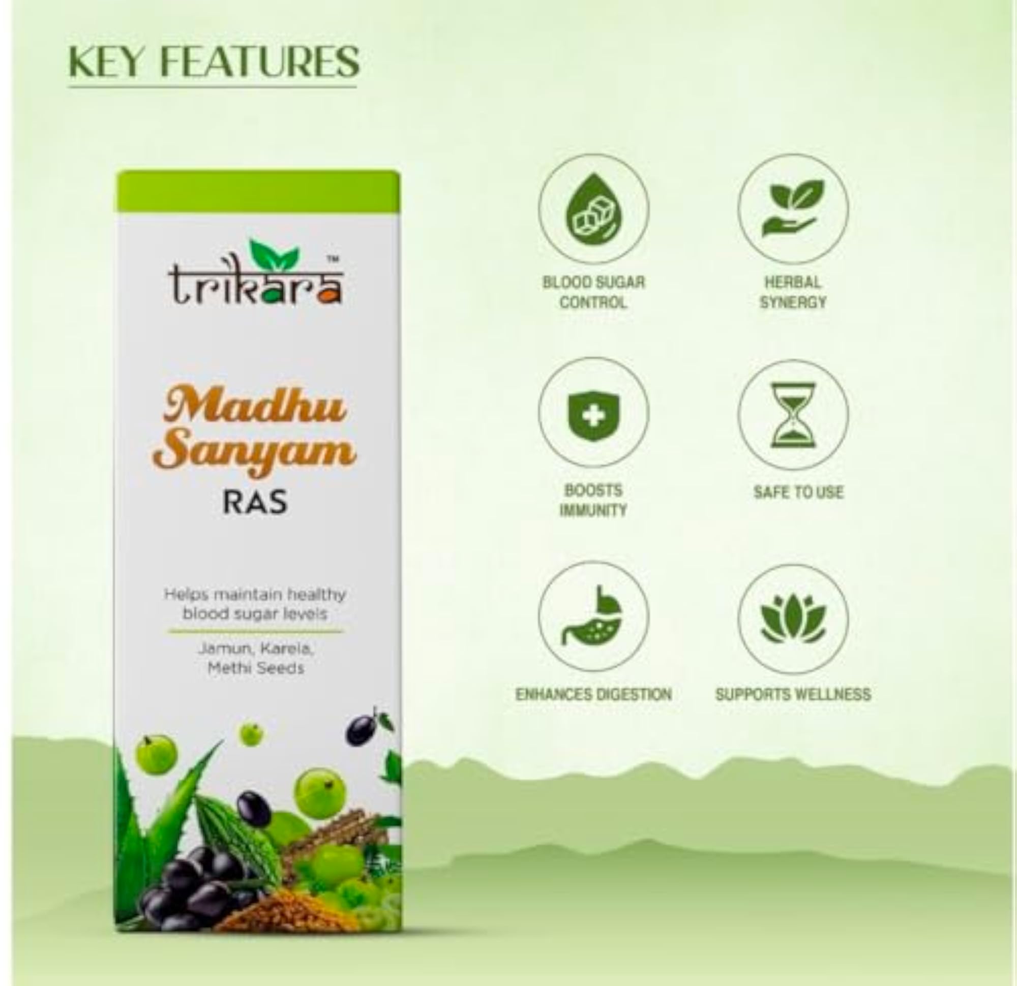 Trikara Madhu Sanyam Ras, Ayurvedic Blood Sugar Support