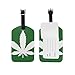ALAZA Marihuana-Hanf-Blätter Luggage Tag PU-Leder Tasche Koffer-Gepäck-Aufkleber