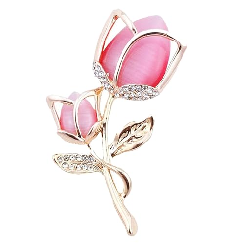 Broche Tulipe en Strass Multifonction - Accessoire Élégant pour Costumes, Colliers, Pulls, Chapeaux et Robes