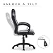 IntimaTe WM Heart Silla de Escritorio de Oficina de PU, Racing,Asiento Giratorio...