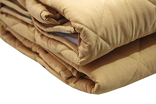 Image of Rajasthan Crafts Microfiber Waterproof and Dust Proof Mattress Protector for Double Bed (Beige, 72X78-Inch)
