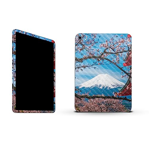 Image of MightySkins Carbon Fiber Skin Compatible with Apple iPad 10.9 inch 10th Gen (2022) Full Wrap Kit - Overlooking Fuji | Protective, Durable Textured Carbon Fiber Finish | Easy to Apply | Made in The USA